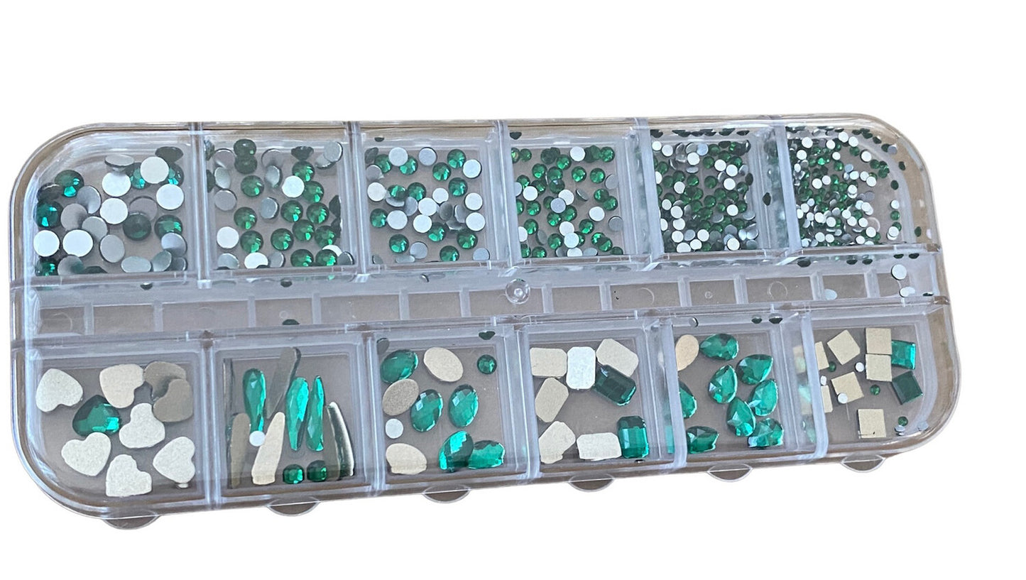 Rhinestones verde esmeralda
