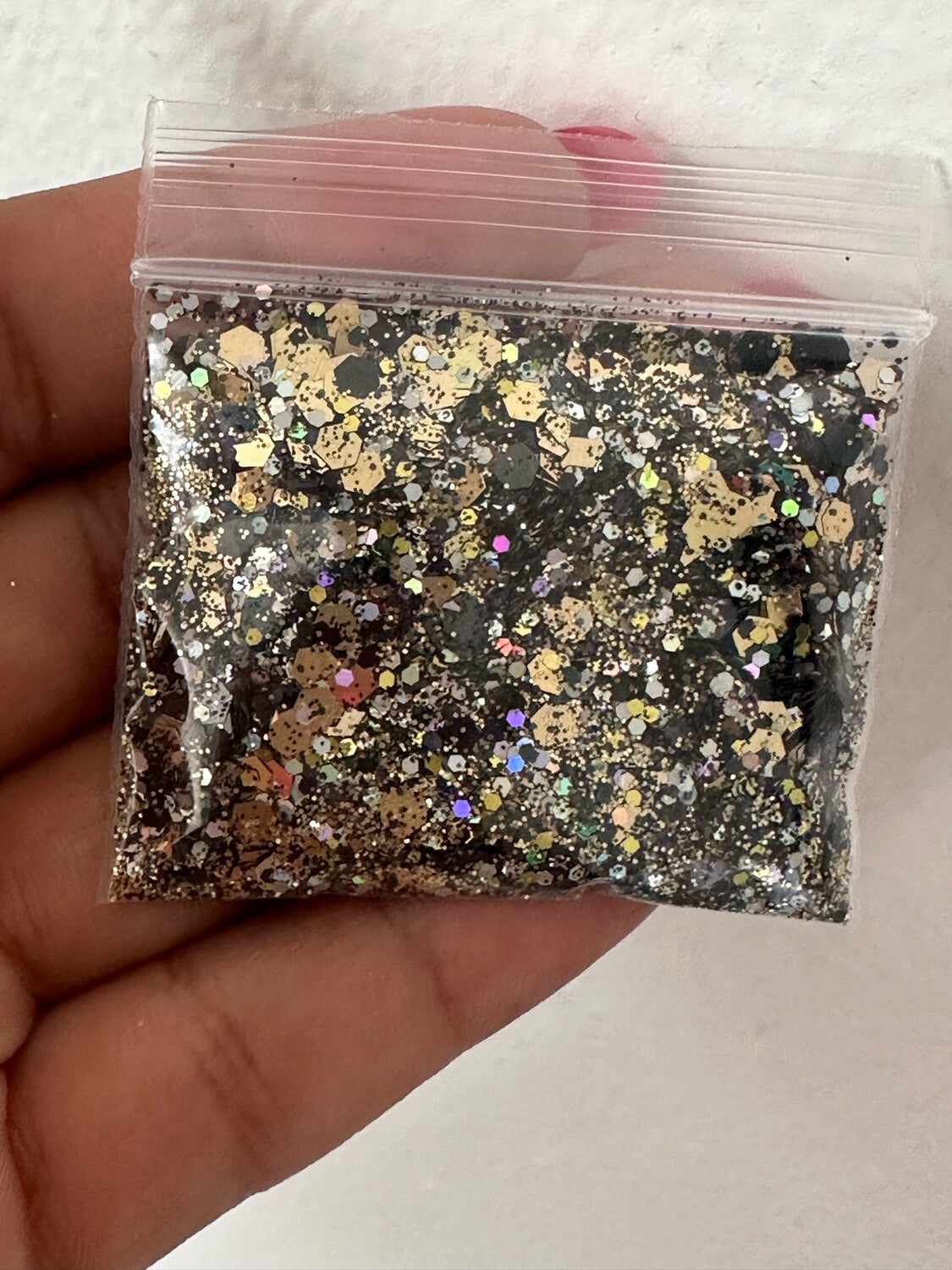 Glitter mix black & gold