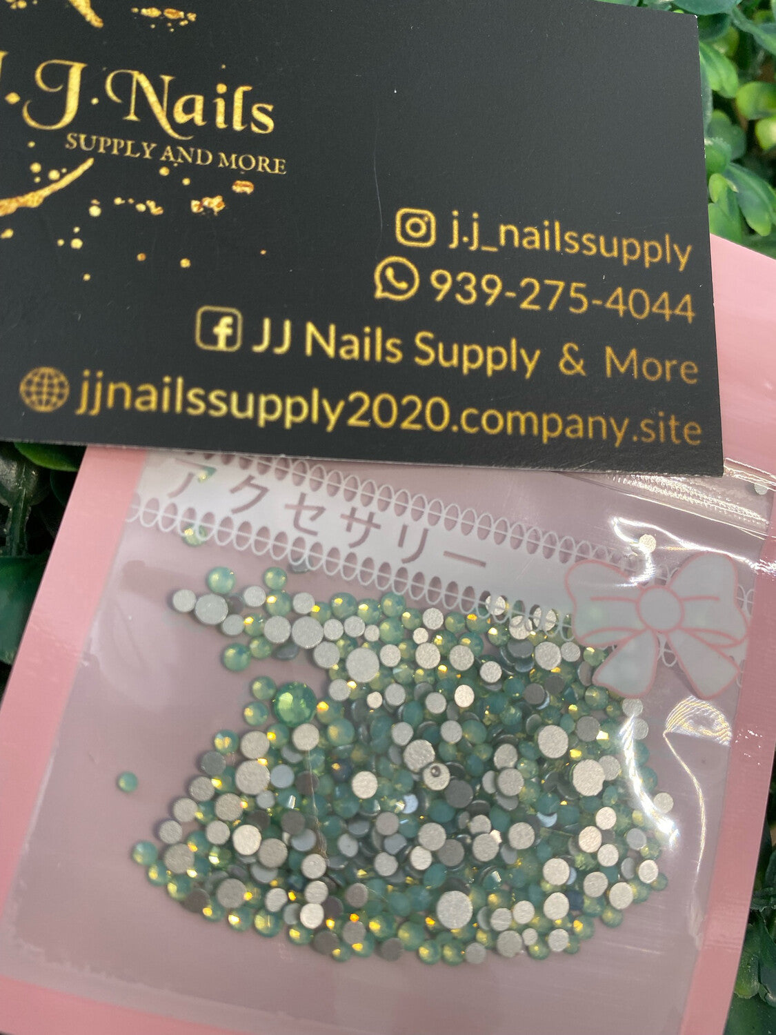 Lightgreen rhinestones