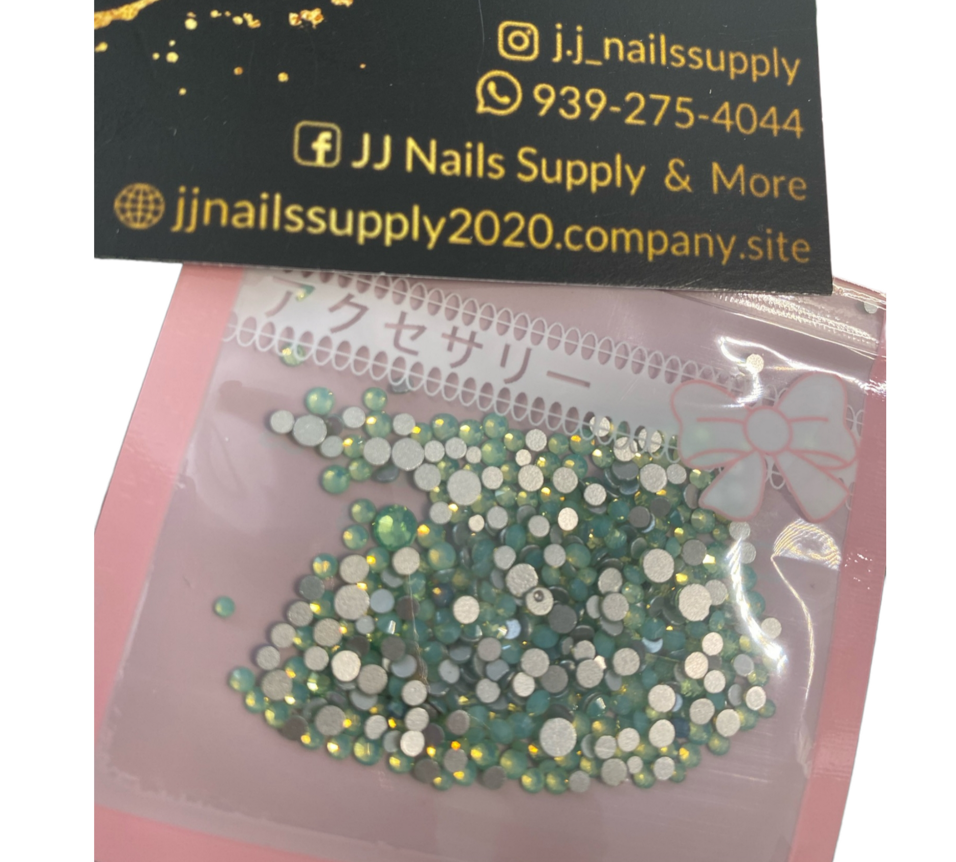 Lightgreen rhinestones