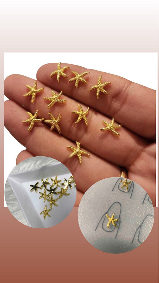 Estrellas De Mar Doradas  (10 Pcs )