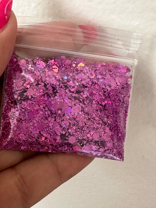 Glitter violeta claro