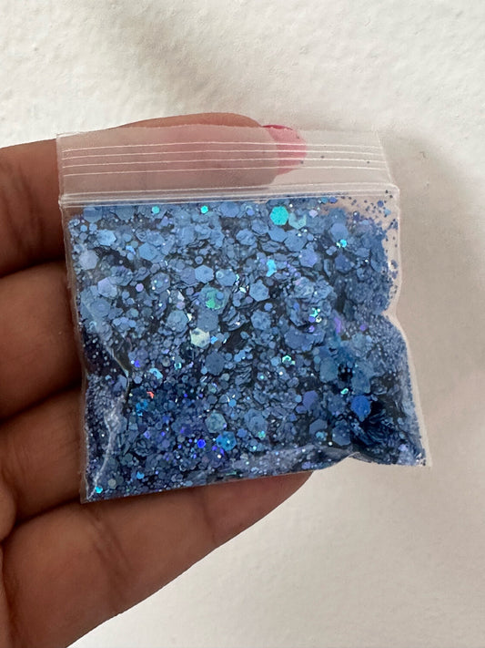 Glitter mix blue